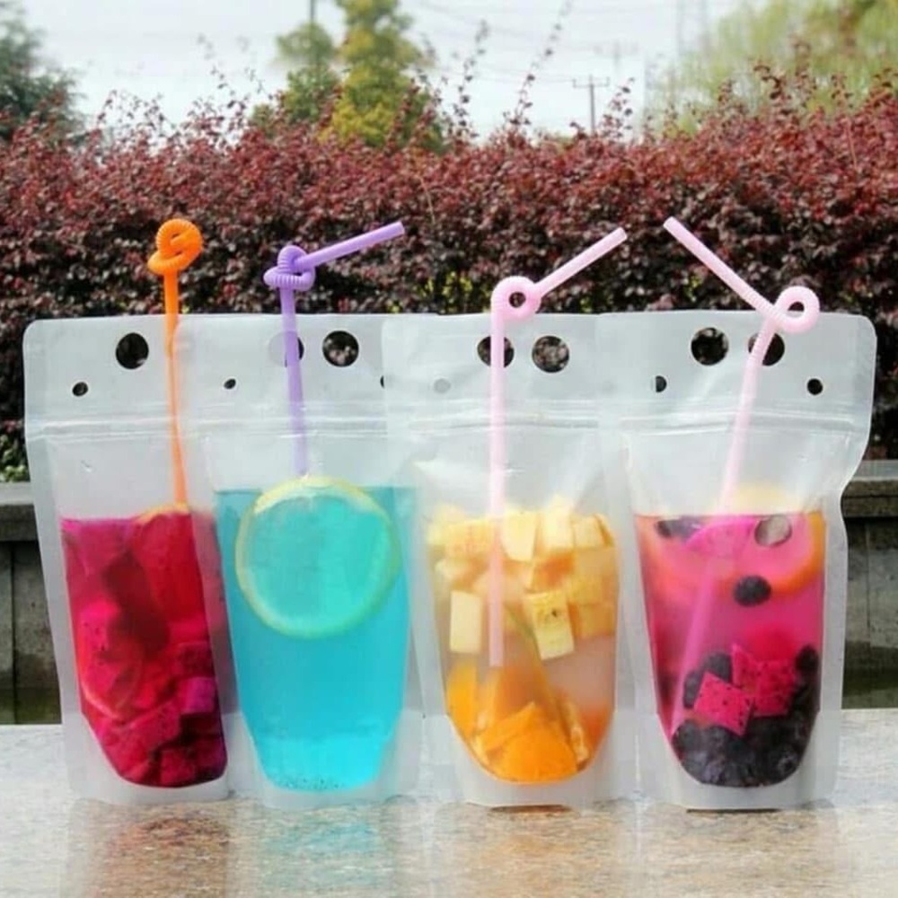 DIY Plastic drink pouches